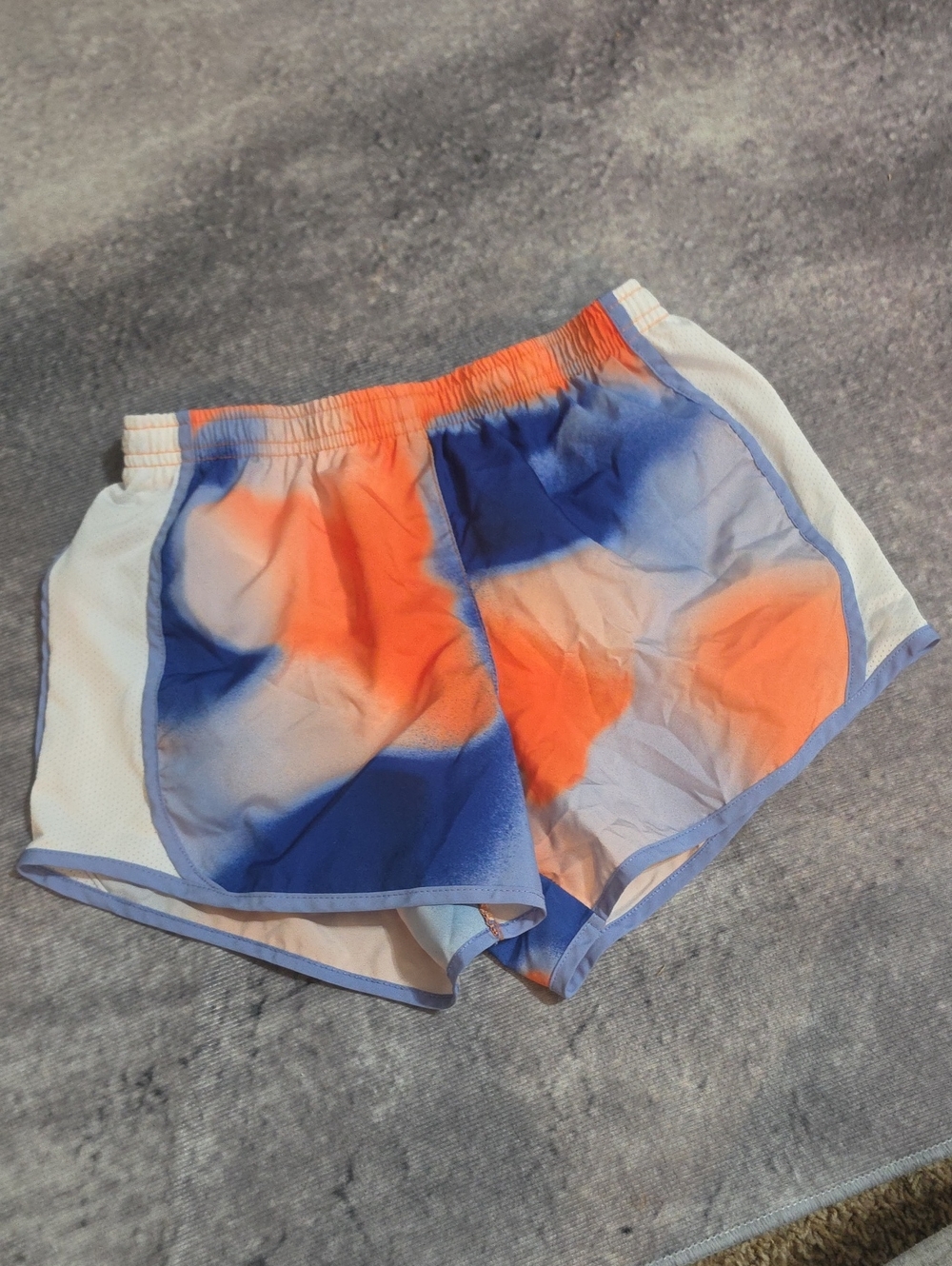 Athletic Tie-Dye Running Shorts - Blue & Orange